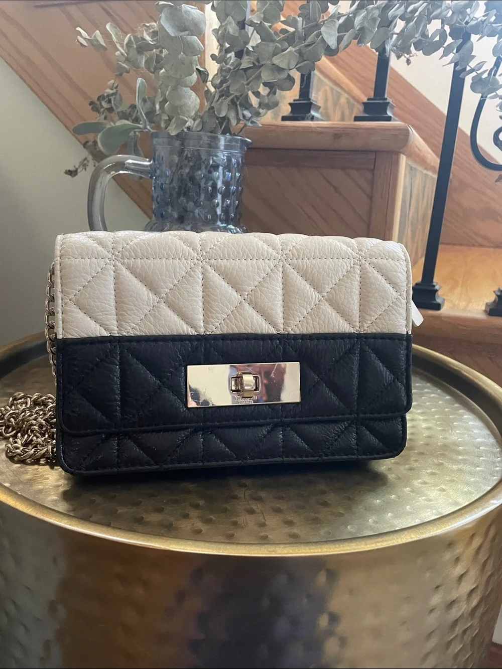 Kate Spade Quilted Sedgewick Avalon Crossbody Convertible Bag Clutch Cream
